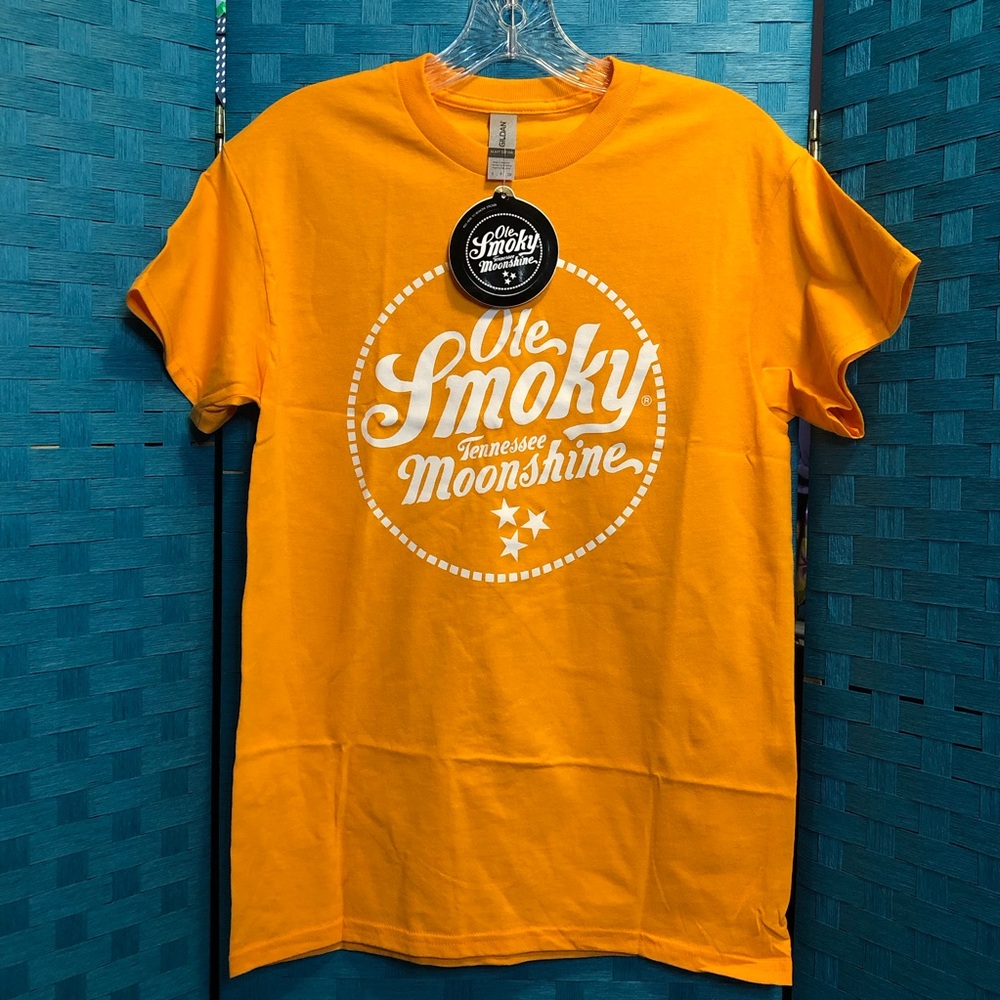 Ole Smoky Moonshine Bar T Shirt Tennessee Orange And Sticker New